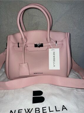 Newbella Pink Structured Satchel Handbag